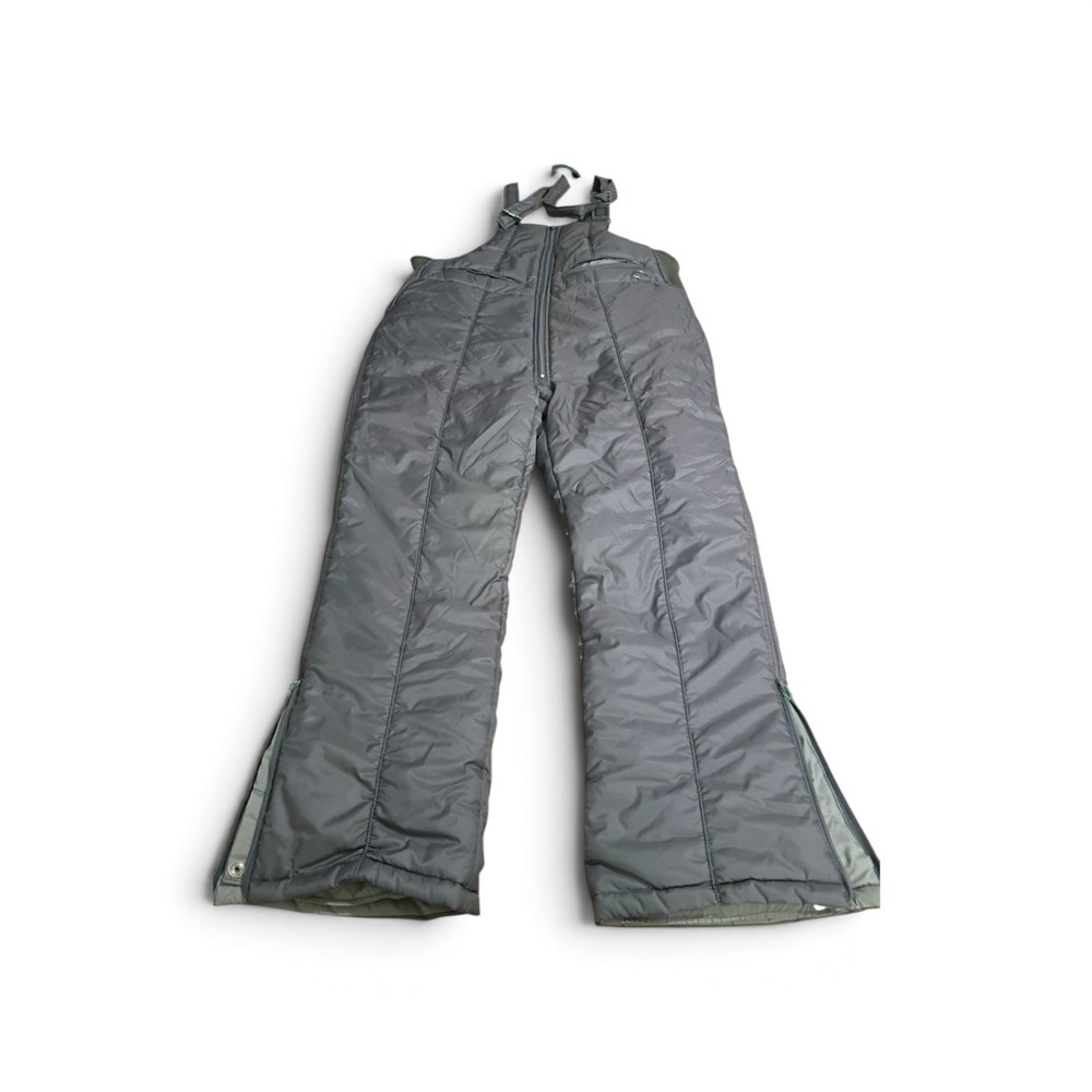 Vintage Swiss Alps Ski Bibs Gray Insulated Overalls Snow Pants Mens Large